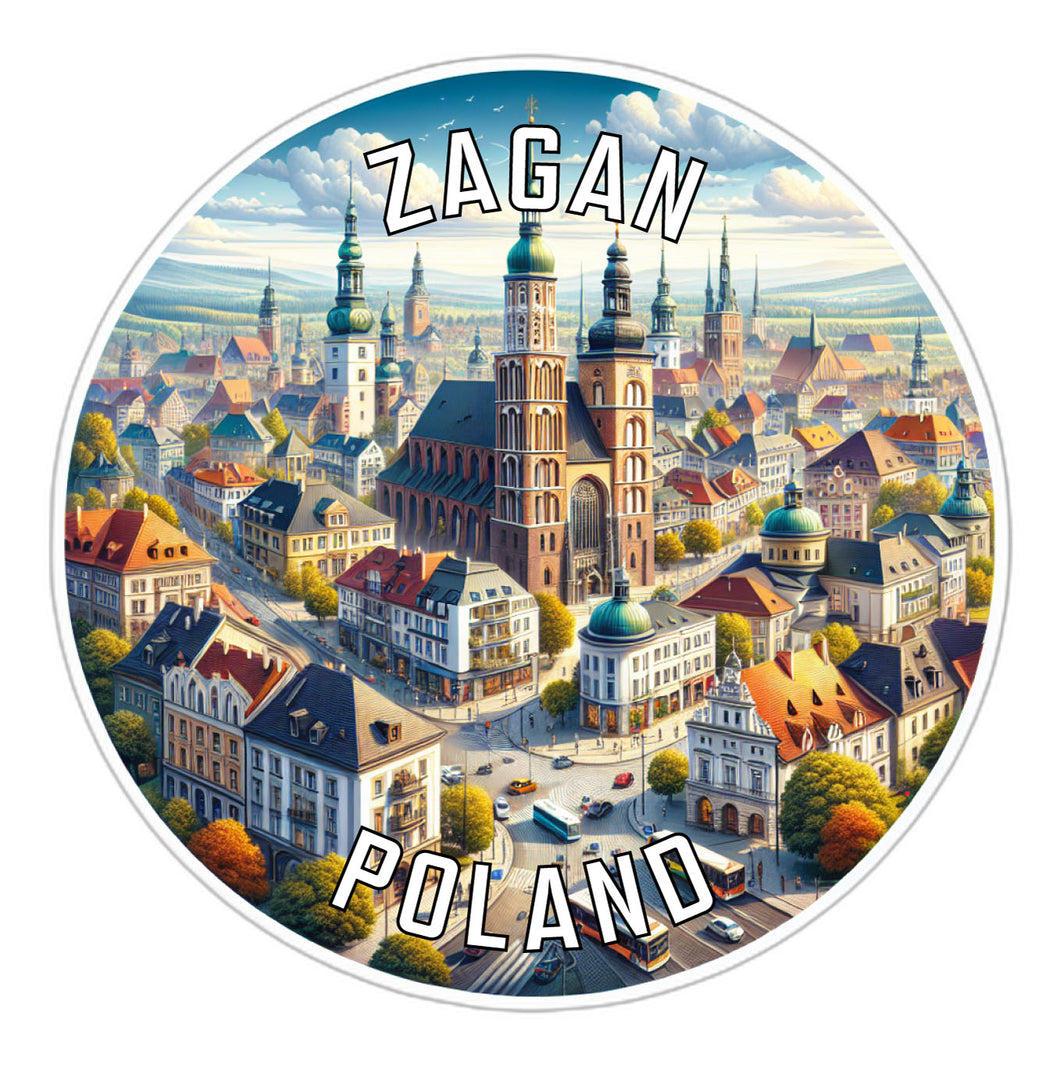 Zagan Poland Souvenir Vinyl Decal Sticker 2-Inch