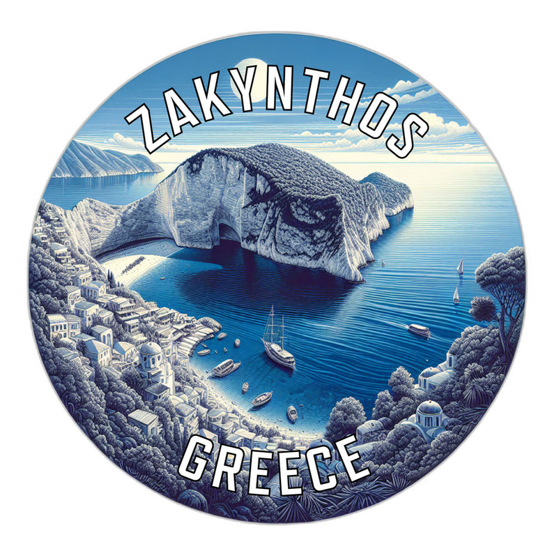 Zakynthos Greece Souvenir Die Cut Flat Magnet 6-Inch