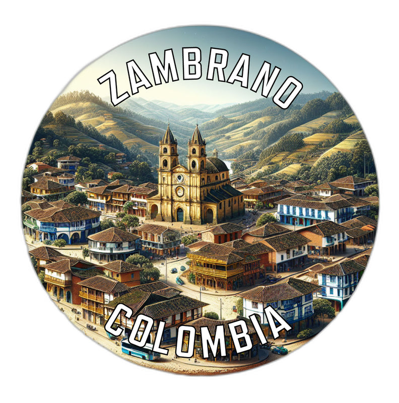 Zambrano Colombia Souvenir Die Cut Flat Magnet 6-Inch