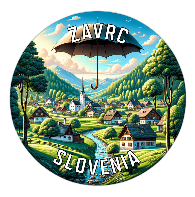Zavrc Slovenia Souvenir Die Cut Flat Magnet 6-Inch