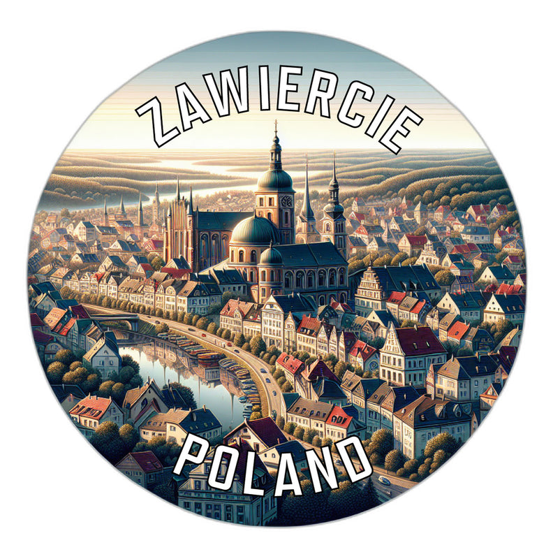 Zawiercie Poland Souvenir Die Cut Flat Magnet 2-Inch