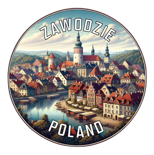 Zawodzie Poland Souvenir Vinyl Decal Sticker 2-Inch