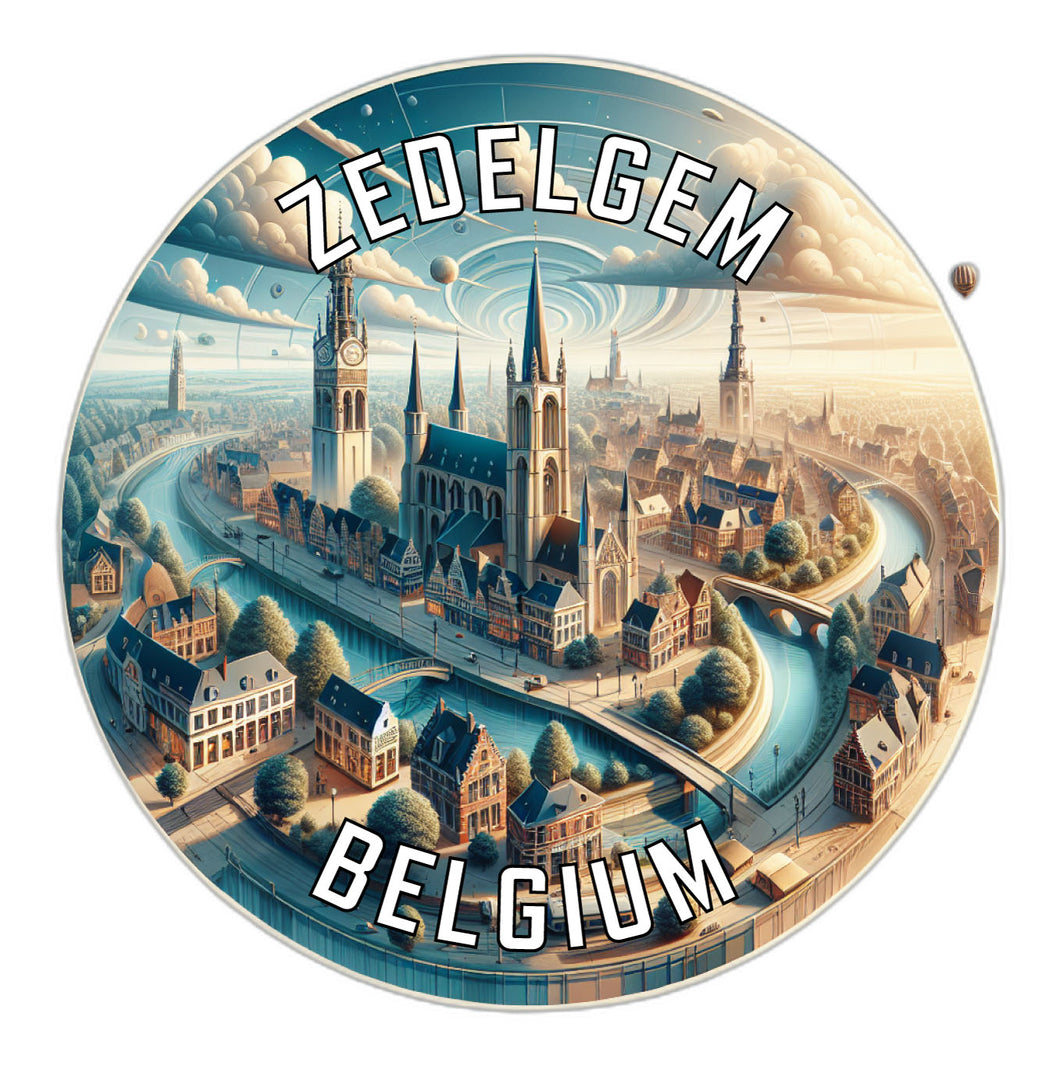 Zedelgem Belgium Souvenir Vinyl Decal Sticker 4-Inch