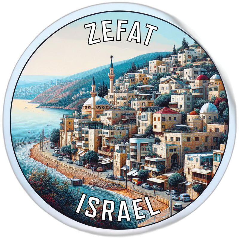 Zefat Israel Souvenir Die Cut Flat Magnet 2-Inch