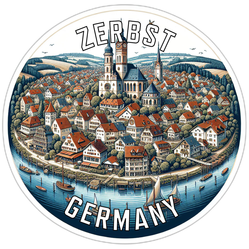 Zerbst Germany Souvenir Vinyl Decal Sticker 2-Inch
