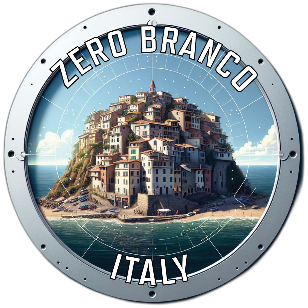 Zero Branco Italy Souvenir Die Cut Flat Magnet 6-Inch