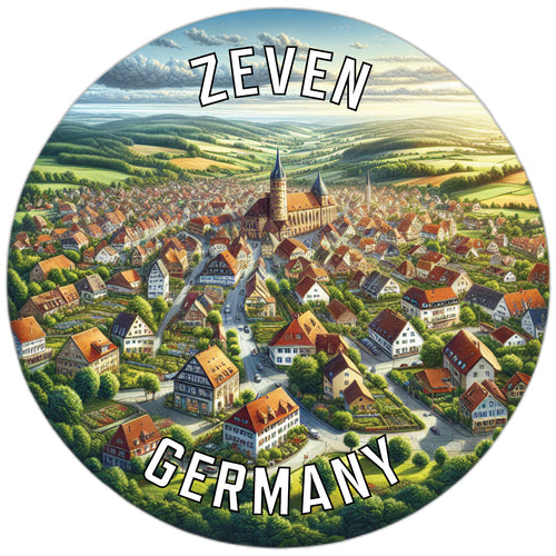Zeven Germany Souvenir Die Cut Flat Magnet 2-Inch