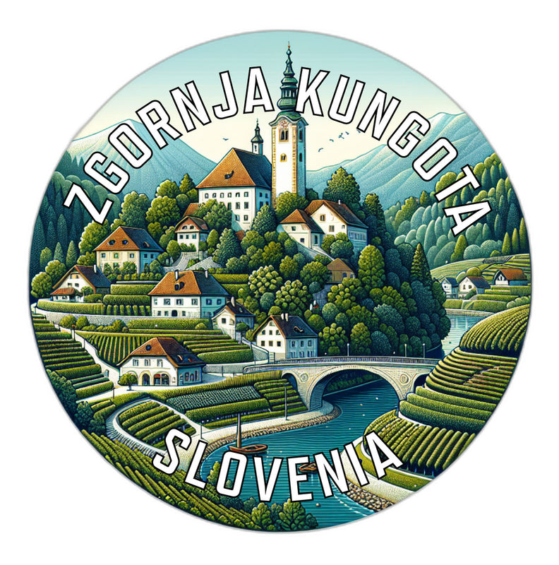 Zgornja Kungota Slovenia Souvenir Die Cut Flat Magnet 6-Inch