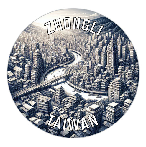 Zhongli Taiwan Souvenir Vinyl Decal Sticker 2-Inch
