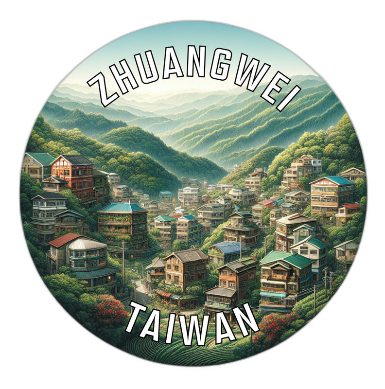 Zhuangwei Taiwan Souvenir Die Cut Flat Magnet 6-Inch