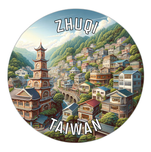 Zhuqi Taiwan Souvenir Vinyl Decal Sticker 2-Inch