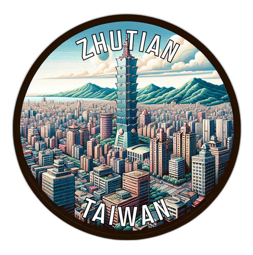 Zhutian Taiwan Souvenir Vinyl Decal Sticker 2-Inch