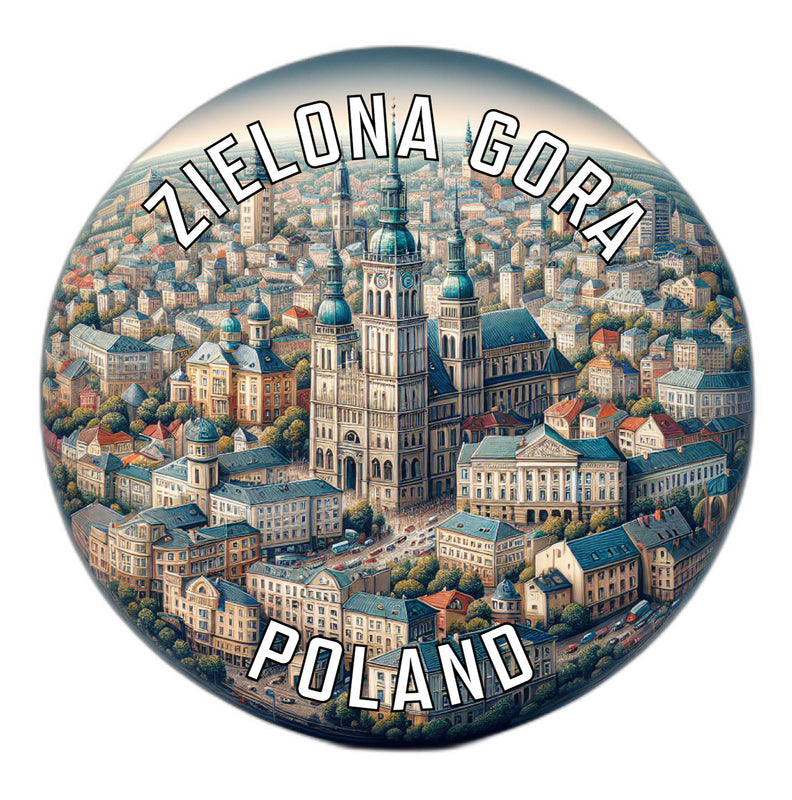 Zielona Gora Poland Souvenir Die Cut Flat Magnet 2-Inch