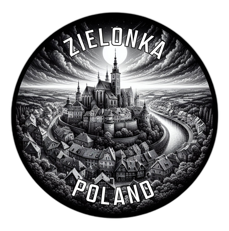 Zielonka Poland Souvenir Die Cut Flat Magnet 2-Inch
