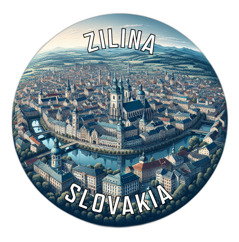 Zilina Slovakia Souvenir Die Cut Flat Magnet 6-Inch