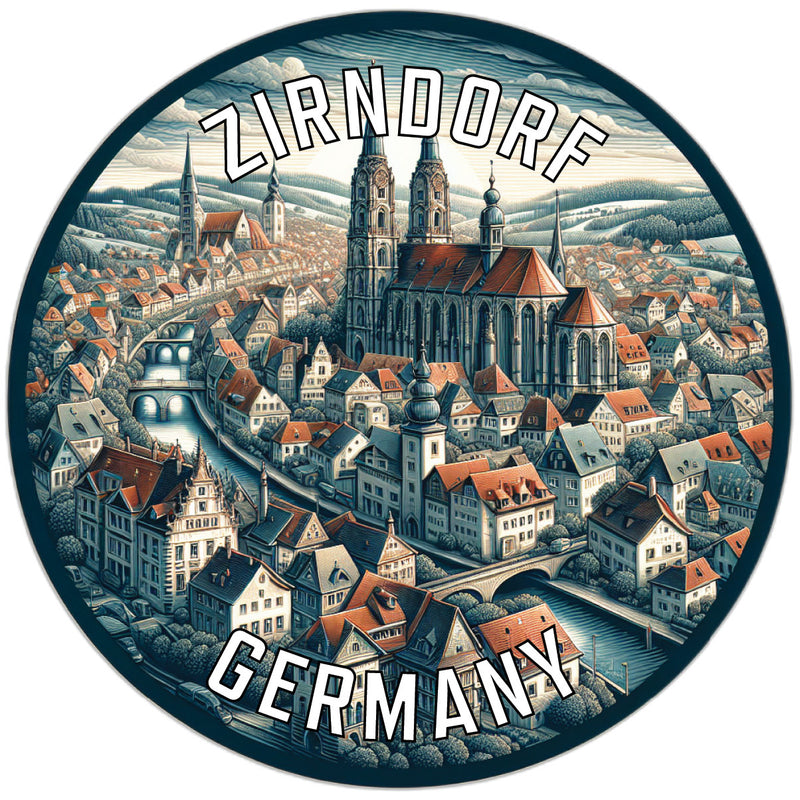 Zirndorf Germany Souvenir Die Cut Flat Magnet 2-Inch
