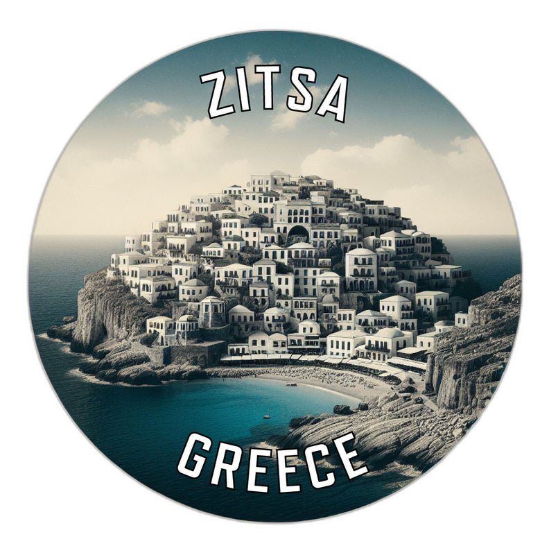 Zitsa Greece Souvenir Die Cut Flat Magnet 2-Inch