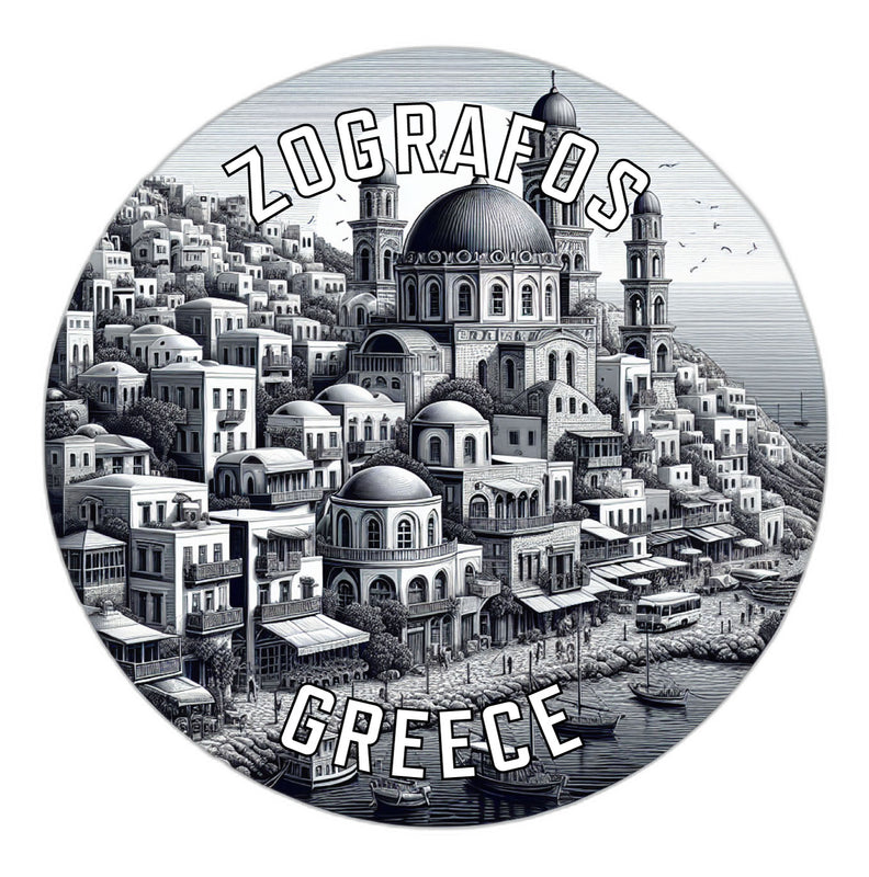 Zografos Greece Souvenir Die Cut Flat Magnet 2-Inch