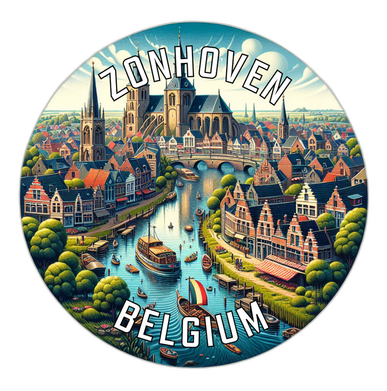 Zonhoven Belgium Souvenir Die Cut Flat Magnet 6-Inch