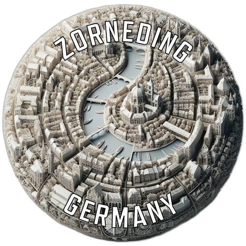 Zorneding Germany Souvenir Die Cut Flat Magnet 6-Inch