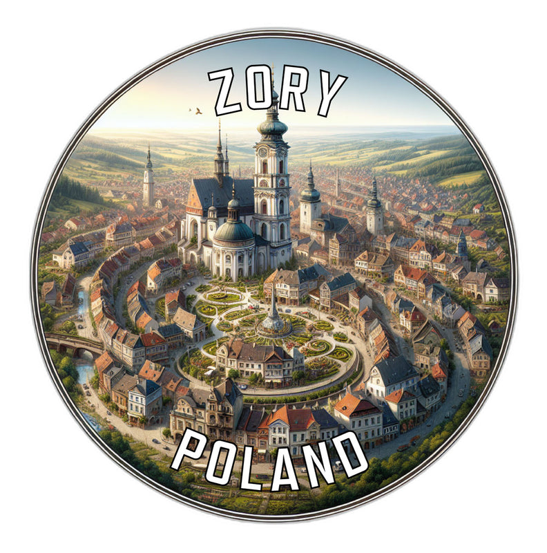 Zory Poland Souvenir Die Cut Flat Magnet 2-Inch