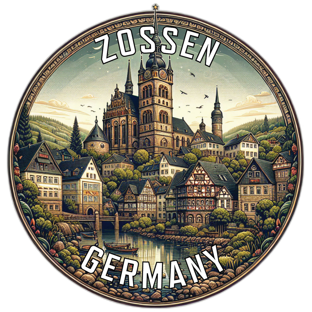 Zossen Germany Souvenir Die Cut Flat Magnet 6-Inch