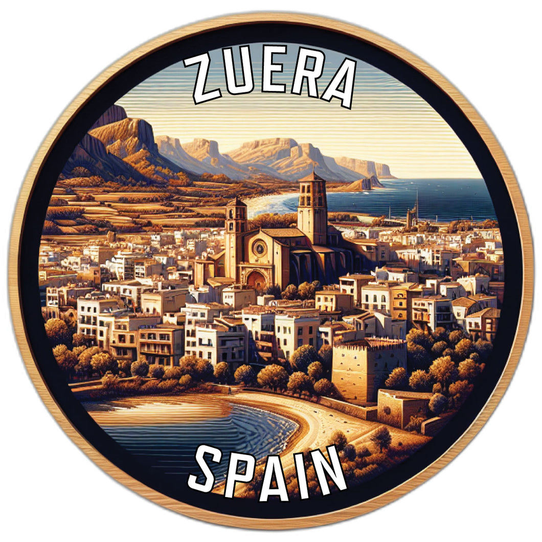 Zuera Spain Souvenir Die Cut Flat Magnet 2-Inch
