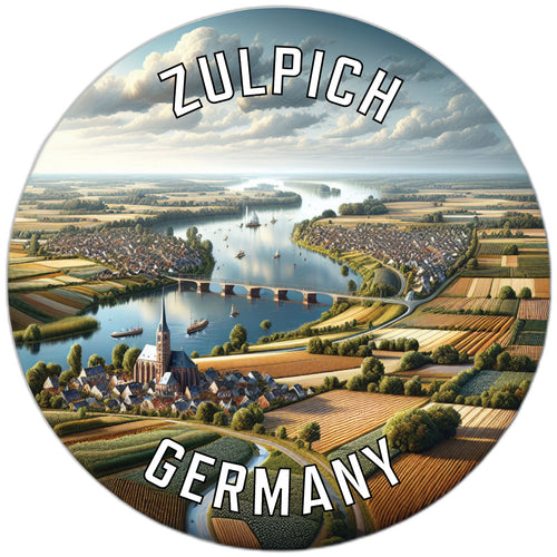 Zulpich Germany Souvenir Die Cut Flat Magnet 2-Inch