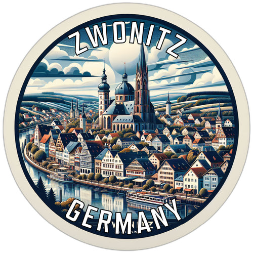 Zwonitz Germany Souvenir Vinyl Decal Sticker 3-Inch