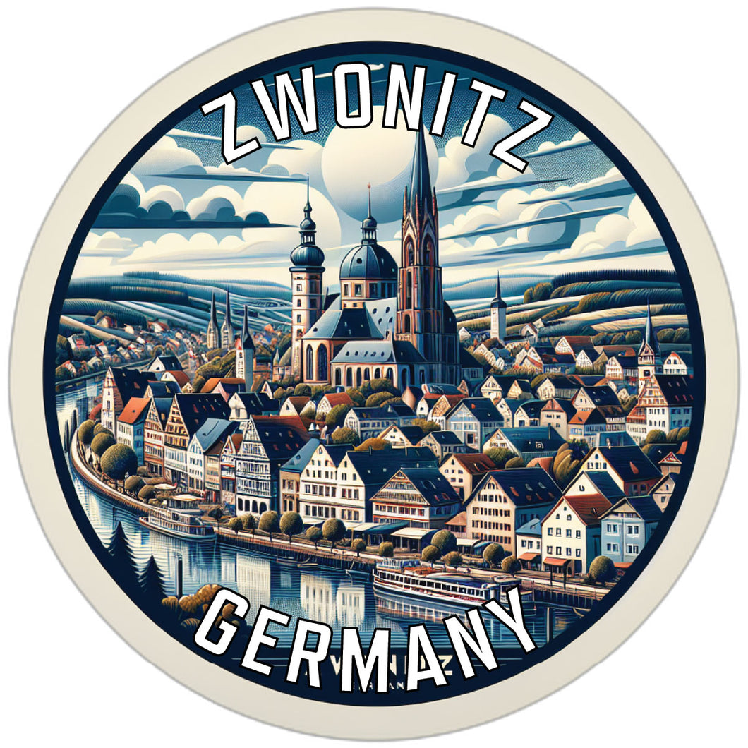 Zwonitz Germany Souvenir Vinyl Decal Sticker 3-Inch