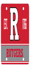 Load image into Gallery viewer, NCAA Rutgers Scarlet Knights Metal License Plate - Lightweight, Sturdy &amp; Versatile
