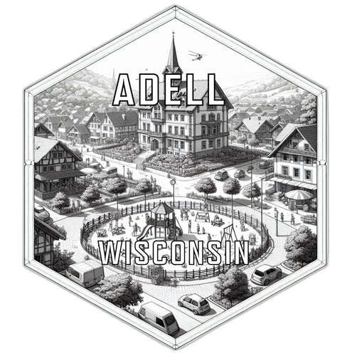 Adell Wisconsin Travel Destination Souvenir Vinyl Decal Sticker 2-Inch