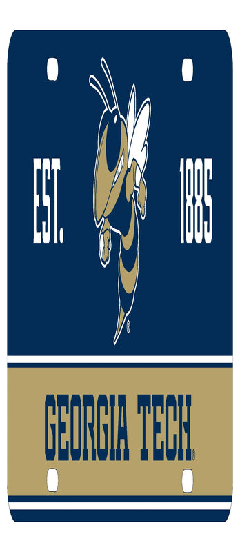 NCAA Georgia Tech Yellow Jackets Metal License Plate - Lightweight, Sturdy & Versatile