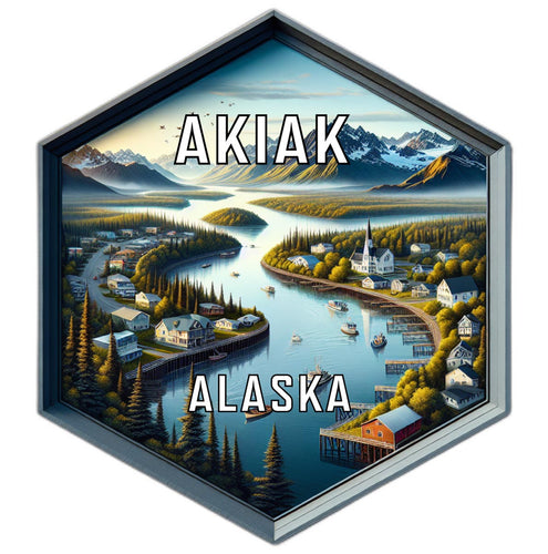 Akiak Alaska Travel Destination Souvenir Vinyl Decal Sticker 2-Inch