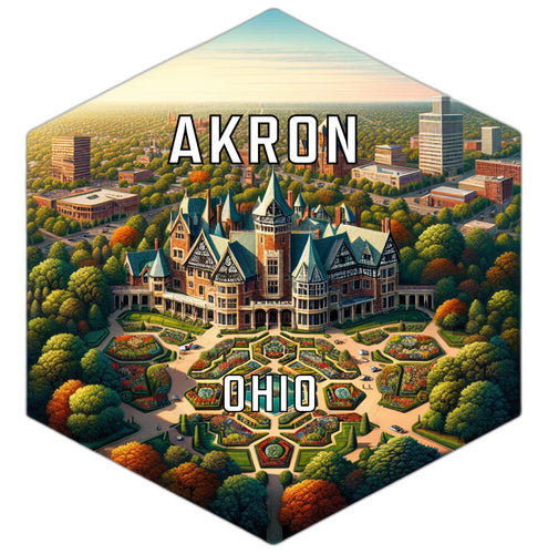 Akron Ohio Travel Destination Souvenir Vinyl Decal Sticker 2-Inch