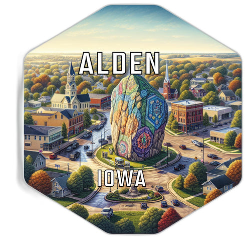 Alden Iowa Travel Destination Souvenir Vinyl Decal Sticker 2-Inch