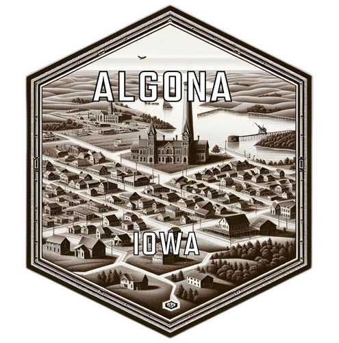 Algona Iowa Travel Destination Souvenir Vinyl Decal Sticker 6-Inch