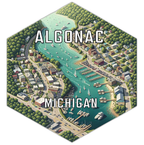 Algonac Michigan Travel Destination Souvenir Vinyl Decal Sticker 6-Inch