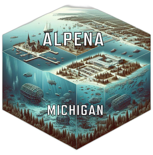Alpena Michigan Travel Destination Souvenir Vinyl Decal Sticker 2-Inch