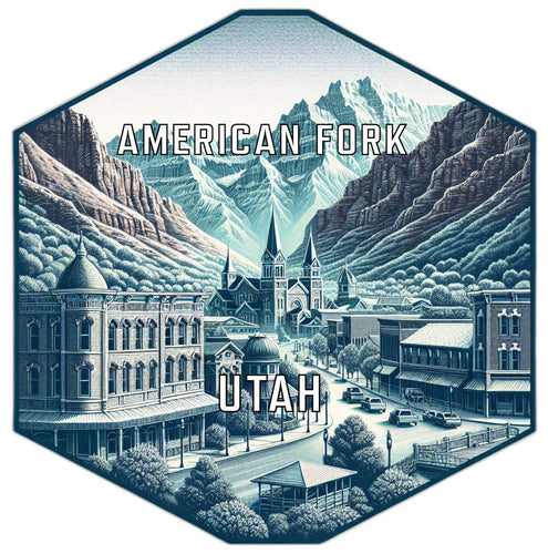 American Fork Utah Travel Destination Souvenir Vinyl Decal Sticker 2-Inch