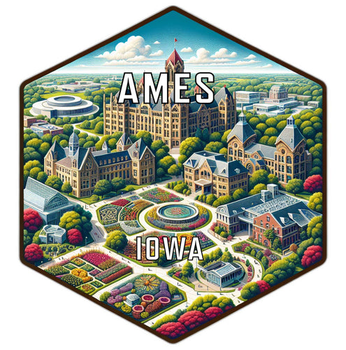 Ames Iowa Travel Destination Souvenir Vinyl Decal Sticker 2-Inch