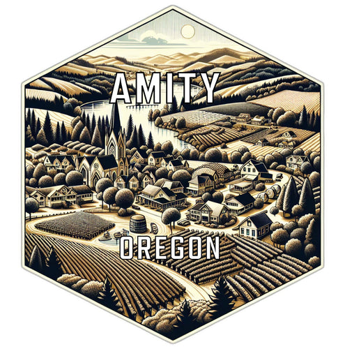 Amity Oregon Travel Destination Souvenir Vinyl Decal Sticker 2-Inch