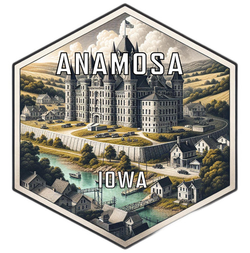 Anamosa Iowa Travel Destination Souvenir Vinyl Decal Sticker 6-Inch