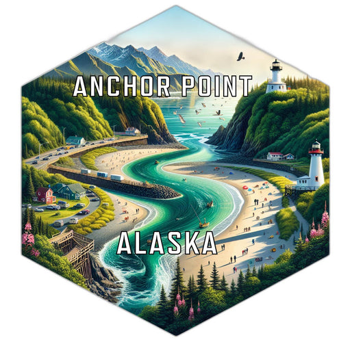 Anchor Point Alaska Travel Destination Souvenir Vinyl Decal Sticker 4-Inch