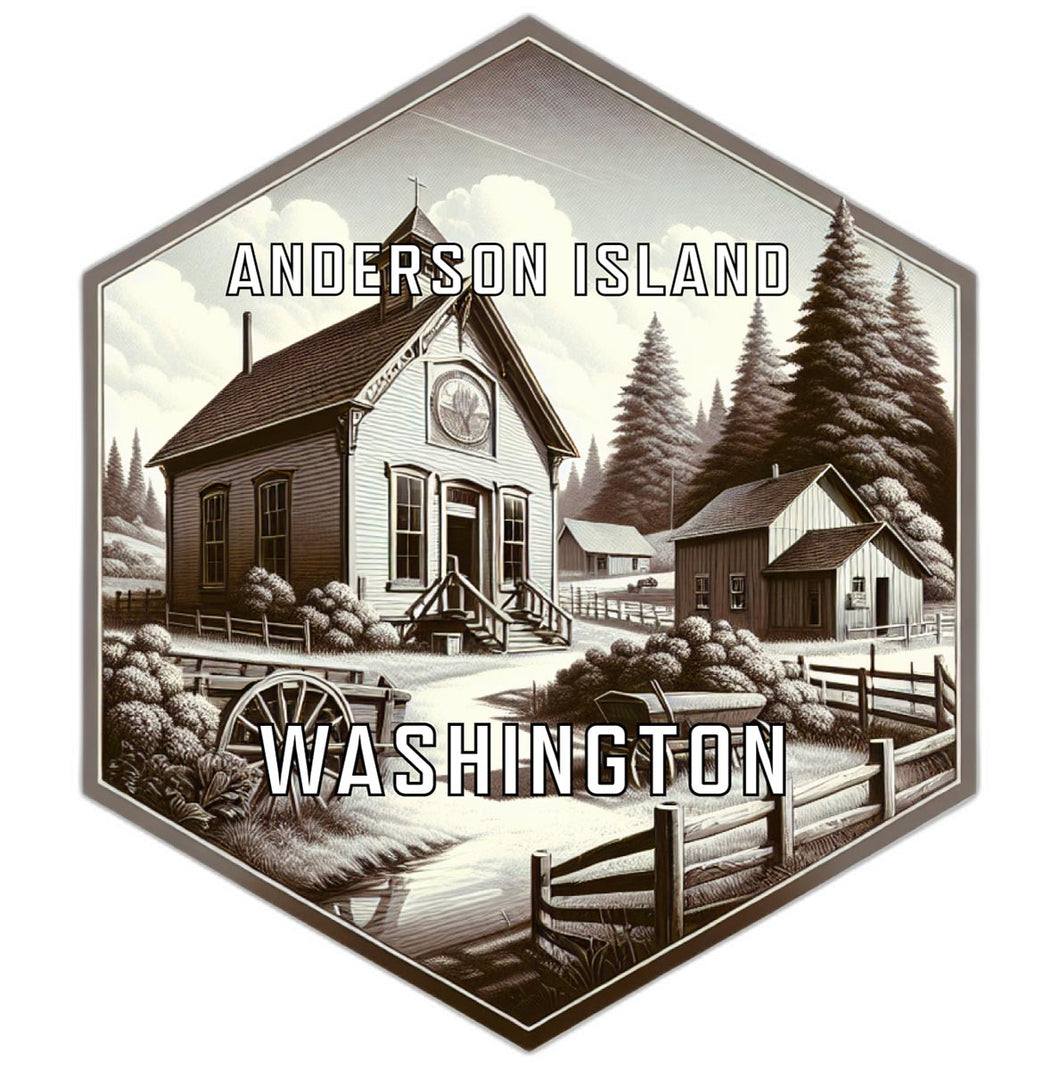 Anderson Island Washington Travel Destination Souvenir Vinyl Decal Sticker 2-Inch