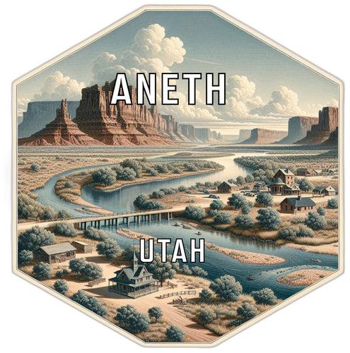 Aneth Utah Travel Destination Souvenir Vinyl Decal Sticker 2-Inch