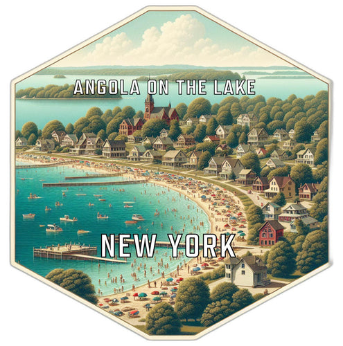 Angola On The Lake New York Travel Destination Souvenir Vinyl Decal Sticker 2-Inch