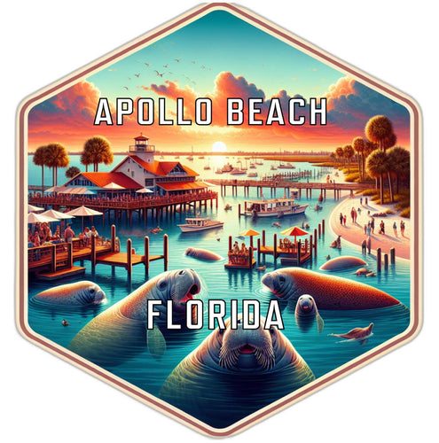Apollo Beach Florida Travel Destination Souvenir Vinyl Decal Sticker 2-Inch
