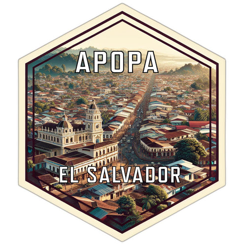 Apopa El Salvador Souvenir Travel Destination Die Cut Hexagon Fridge Magnet 2-Inch