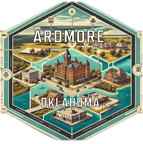 Ardmore Oklahoma Travel Destination Souvenir Vinyl Decal Sticker 6-Inch